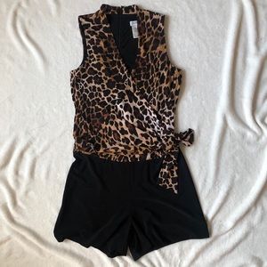 Cache Leopard Romper Small